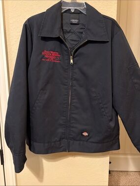 Dickies Black Bomber Jacket with Red Fort Worth Stock Show Embroidery